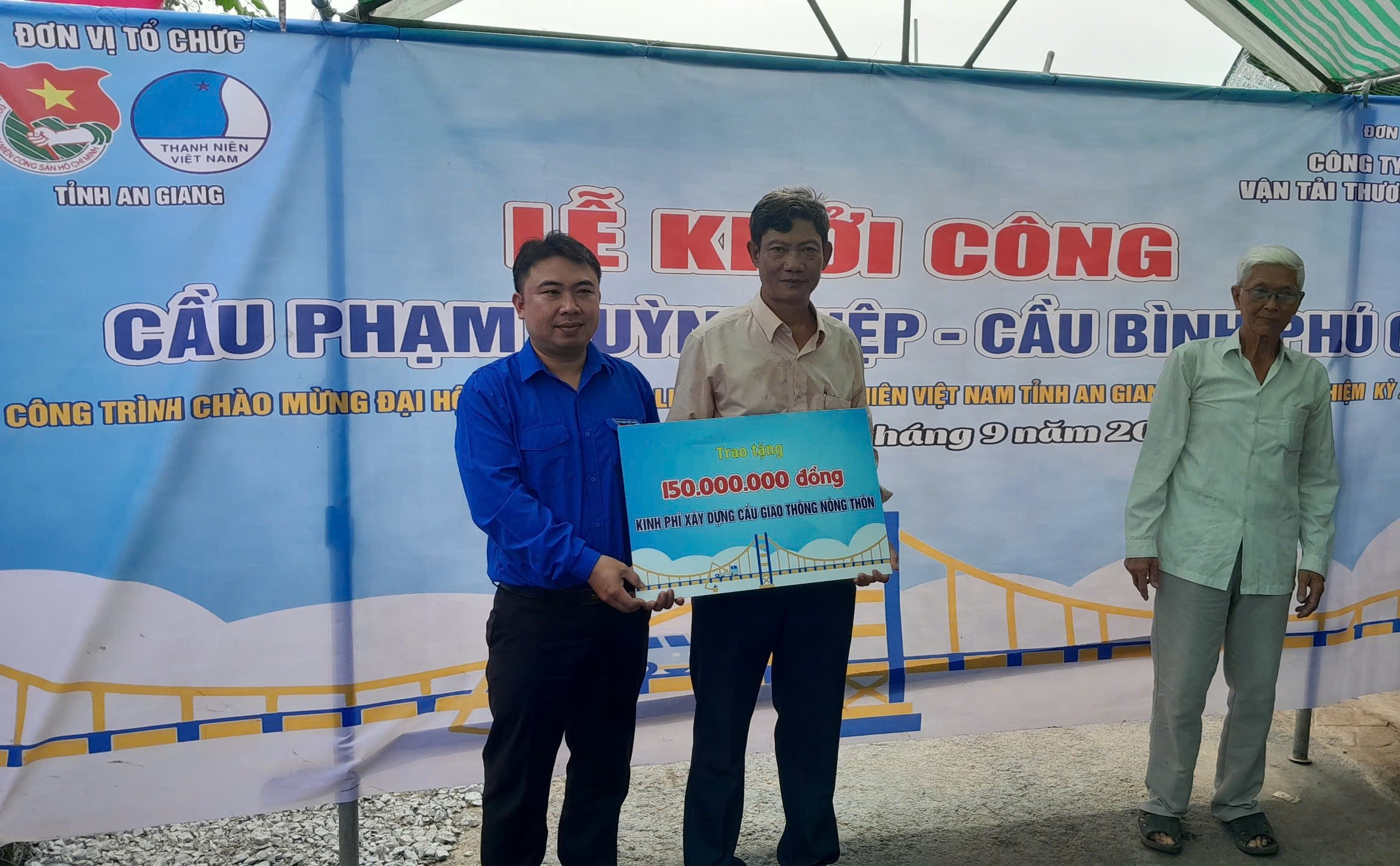 An Giang khởi công xây dựng cầu Phạm Huỳnh Hiệp - Cầu Bình Phú 2, xã Phú Bình, Huyện Phú Tân